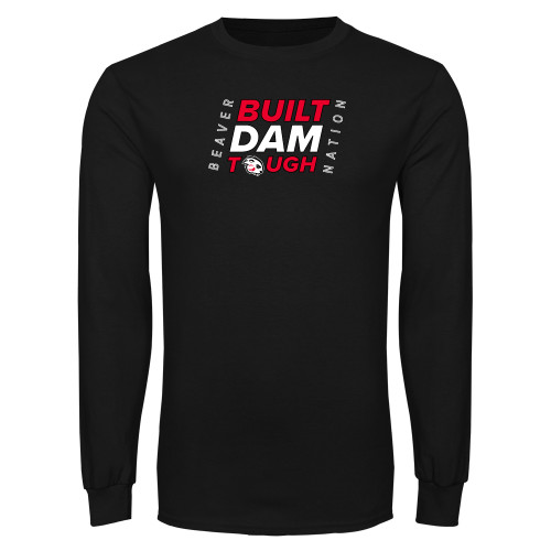  Black Long Sleeve T Shirt - Built Dam Tough