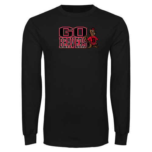  Black Long Sleeve T Shirt - Go Beavers