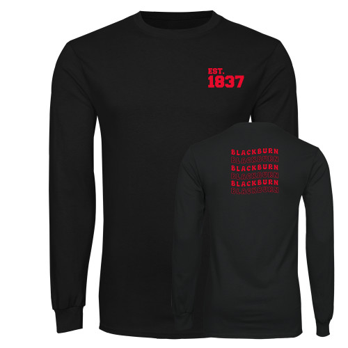  Black Long Sleeve T Shirt - Blackburn Vintage Wave