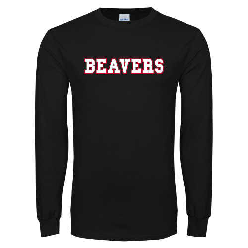  Black Long Sleeve T Shirt - Beavers Collegiate