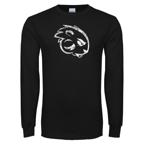  Black Long Sleeve T Shirt - Buzz Distressed