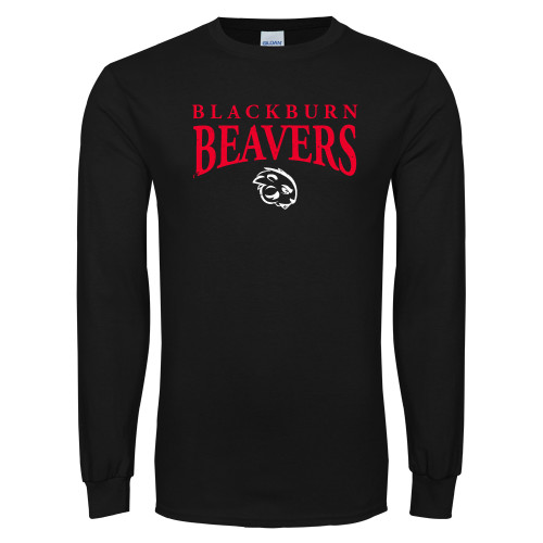  Black Long Sleeve T Shirt - Blackburn Beavers Arched Over Buzz