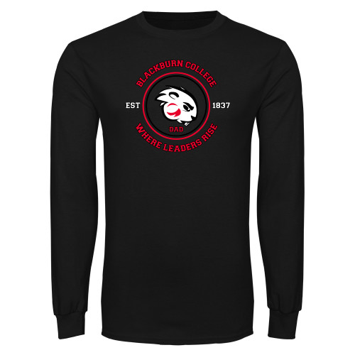  Black Long Sleeve T Shirt - Dad Seal - Blackburn College