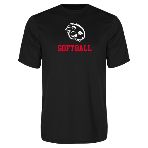  Black Performance Tee - Softball