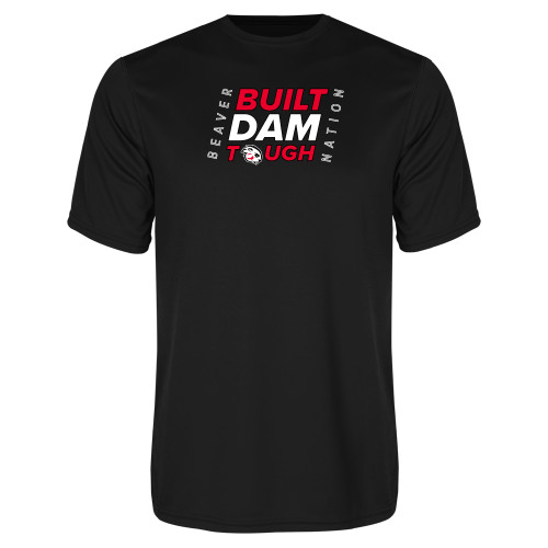  Black Performance Tee - Built Dam Tough
