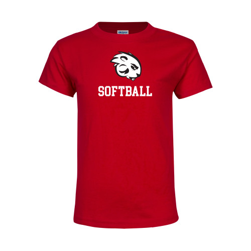  Youth Red T Shirt - Softball