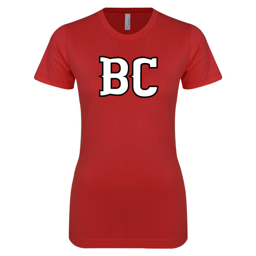  Next Level Womens Red Boyfriend Tee - BC