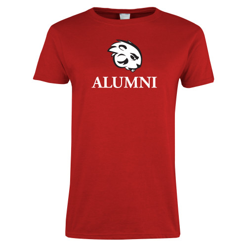  Womens Short Sleeve Red Tee - Alumni with Buzz