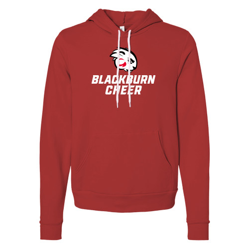  Bella + Canvas Red Fleece Hood - Blakcburn Cheer