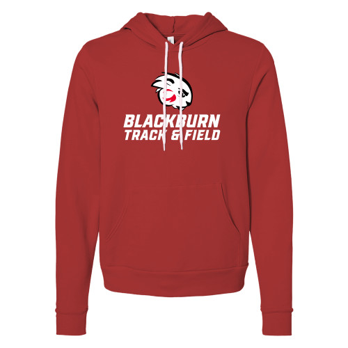  Bella + Canvas Red Fleece Hood - Blakcburn Track and Field
