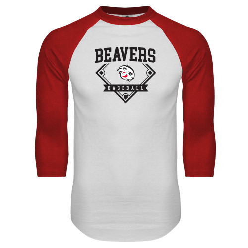 Main Image for  White/Red Raglan Baseball T Shirt