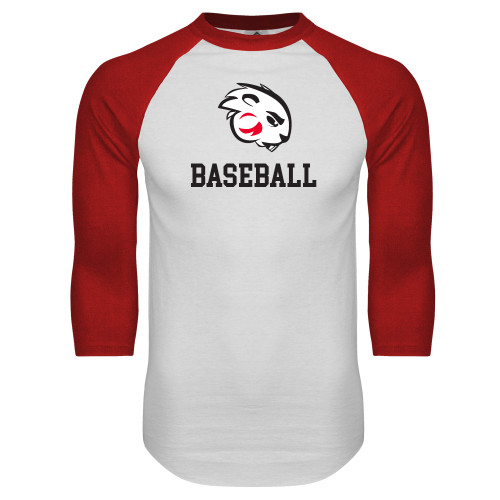 Main Image for  White/Red Raglan Baseball T Shirt