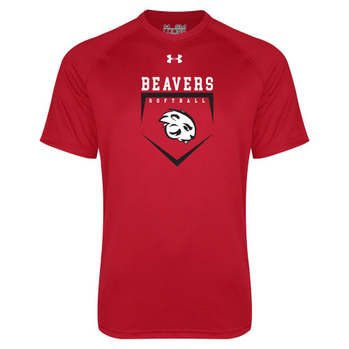  Under Armour Red Tech Tee - Beavers Softball
