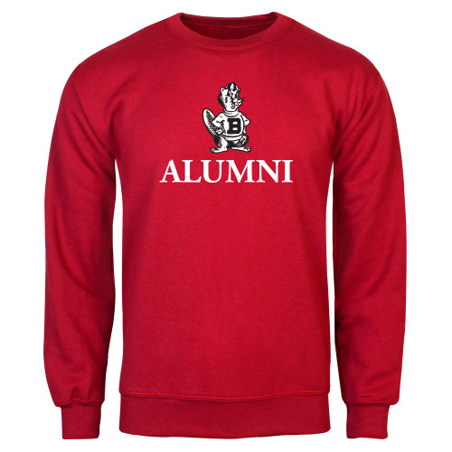  Red Fleece Crew - Alumni with Barney