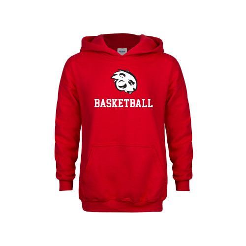  Youth Red Fleece Hoodie - Basketball