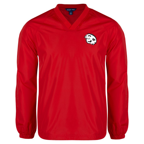  Red V Neck Raglan Windshirt - Buzz