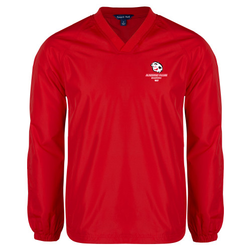  Red V Neck Raglan Windshirt - Buzz Head Blackburn College Beavers 1837