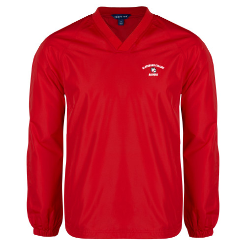  Red V Neck Raglan Windshirt - Blackburn College Buzz Head Beavers