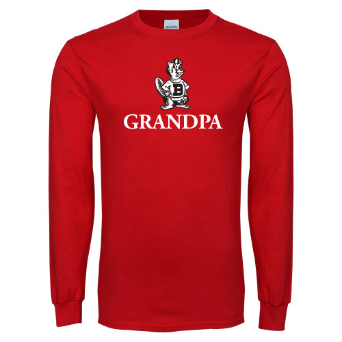  Red Long Sleeve T Shirt - Grandpa with Barney