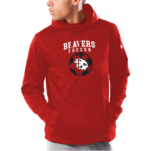  Under Armour Red Armour Fleece Hoodie - Beavers Soccer