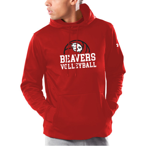  Under Armour Red Armour Fleece Hoodie - Beavers Volleyball