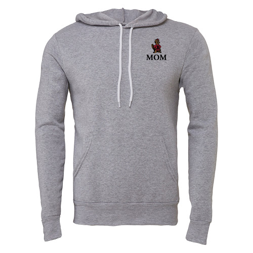  Bella + Canvas Heather Grey Fleece Hood - Mom with Barney