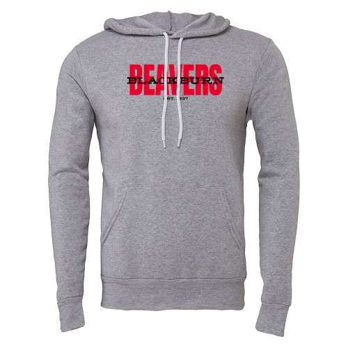  Bella + Canvas Heather Grey Fleece Hood - Beavers with Blackburn Overlay