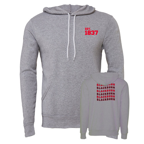  Bella + Canvas Heather Grey Fleece Hood - Blackburn Vintage Wave