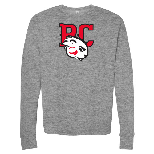  Bella + Canvas Heather Grey Fleece Crew - BC with Buzz