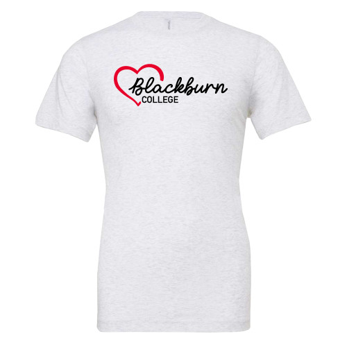  Bella + Canvas Ash Grey Jersey Cotton T Shirt - Blackburn College with Heart