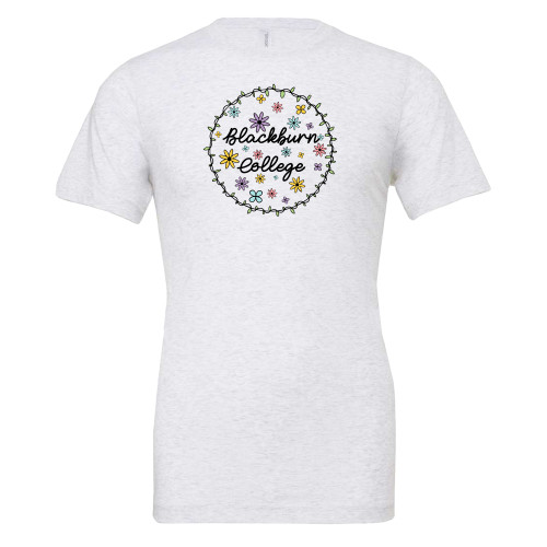  Bella + Canvas Ash Grey Jersey Cotton T Shirt - Blackburn College Spring Flowers