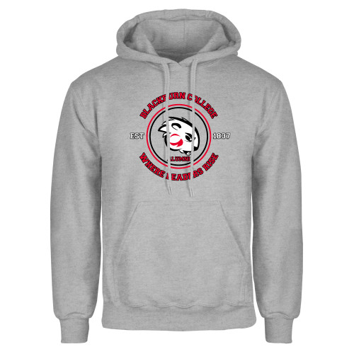  Grey Fleece Hoodie - Alumni Seal - Blackburn College