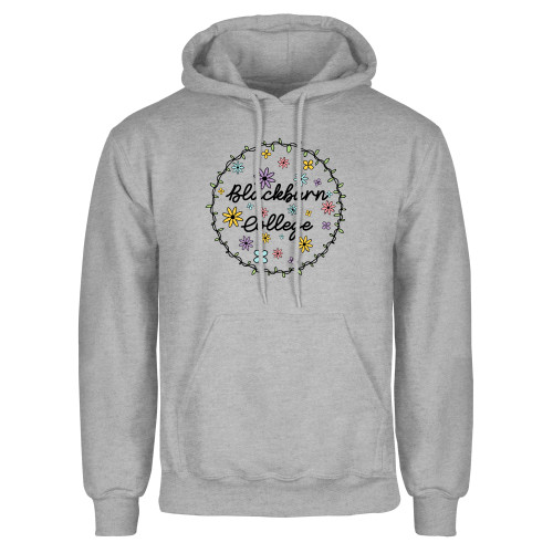  Grey Fleece Hoodie - Blackburn College Spring Flowers