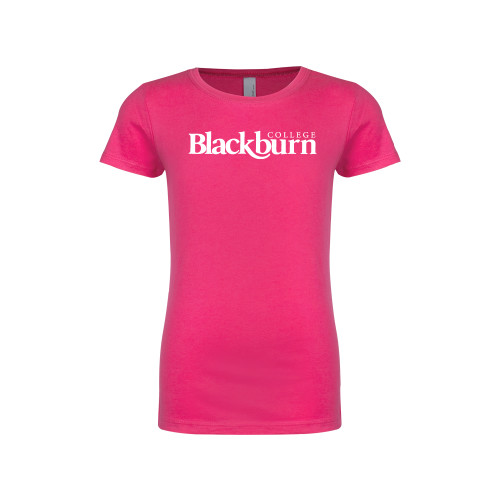  Next Level Girls Fuchsia Fashion Fit T Shirt - Blackburn College