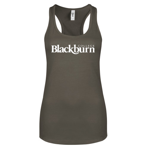  Next Level Womens Charcoal Racerback Tank - Blackburn College