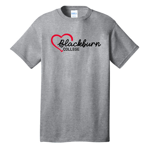  Extended Athletic Heather T Shirt - Blackburn College with Heart