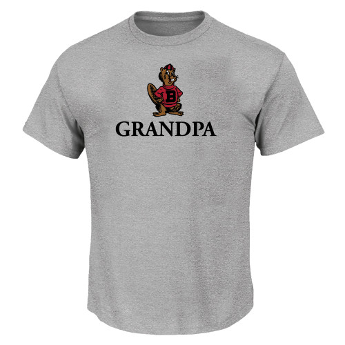  Tall Heather Grey T Shirt - Grandpa with Barney
