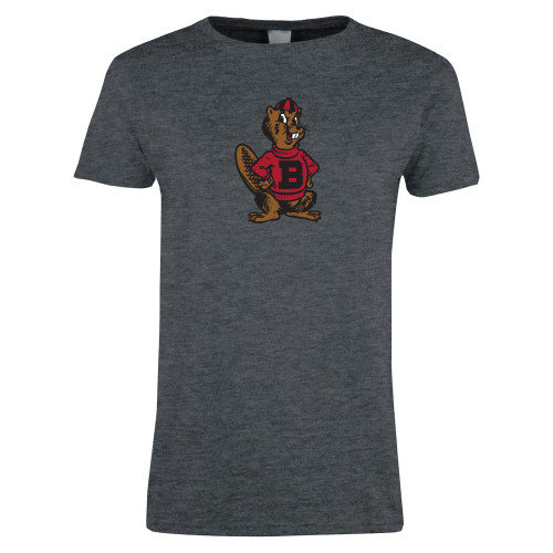  Womens Dark Heather Short Sleeve Tee - Barney