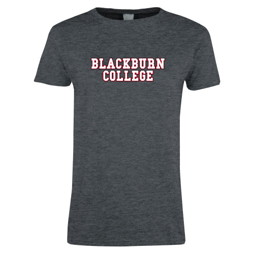  Womens Dark Heather Short Sleeve Tee - Blackburn College Collegiate