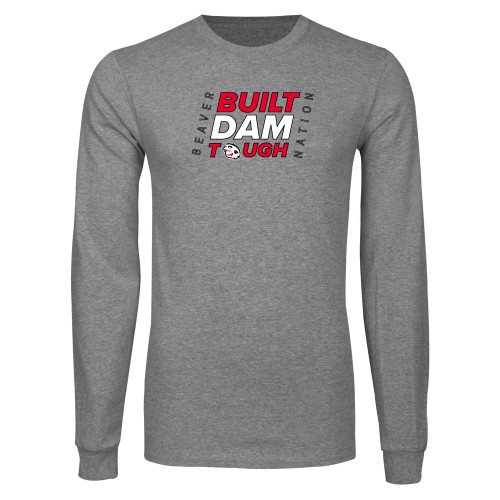  Grey Long Sleeve T Shirt - Built Dam Tough