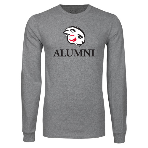  Grey Long Sleeve T Shirt - Alumni with Buzz