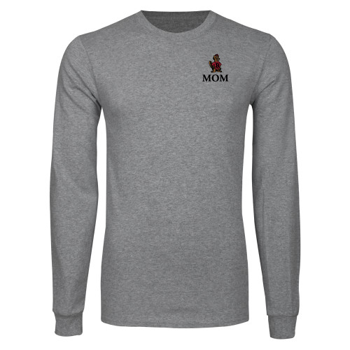  Grey Long Sleeve T Shirt - Mom with Barney