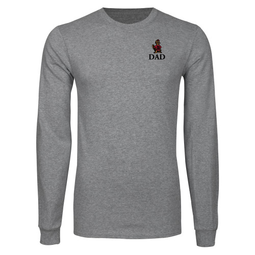  Grey Long Sleeve T Shirt - Dad with Barney
