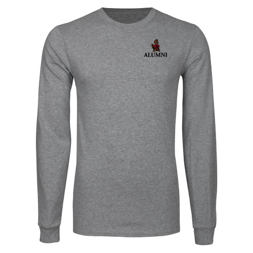  Grey Long Sleeve T Shirt - Alumni with Barney
