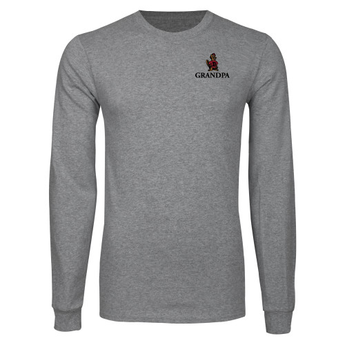  Grey Long Sleeve T Shirt - Grandpa with Barney
