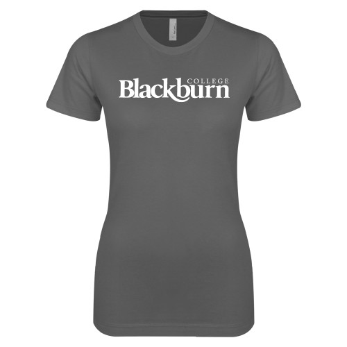  Next Level Womens Charcoal Boyfriend Tee - Blackburn College