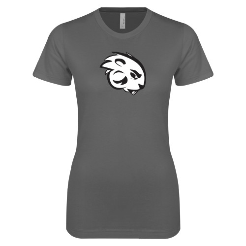  Next Level Womens Charcoal Boyfriend Tee - Buzz