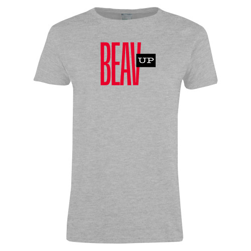  Womens Grey Short Sleeve Tee - Beav Up