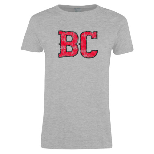  Womens Grey Short Sleeve Tee - BC Distressed