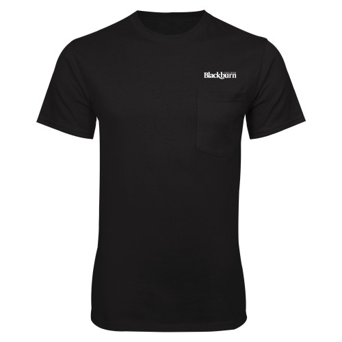 Black T Shirt w/Pocket - Blackburn College